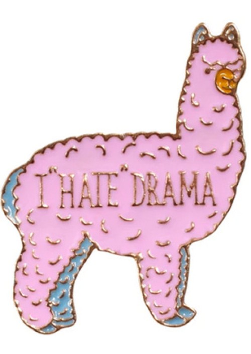 I hate Drama Lama Enamel Pin